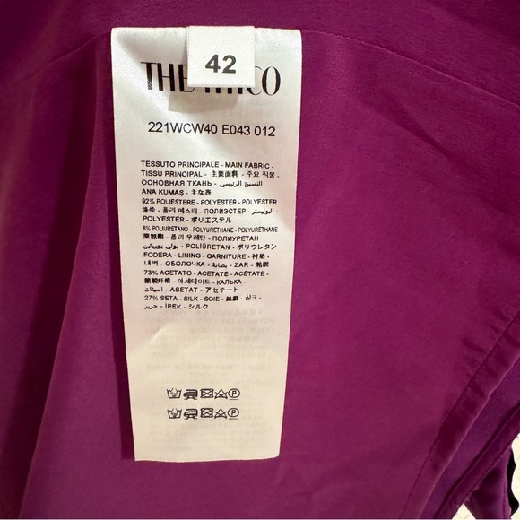 The Attico Dress Evening Gown Side Slit Pink Purple - Picture 7 of 10